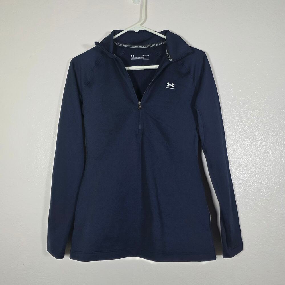 Under Armour ColdGear Women’s Loose Quarter Zip Pullover Navy Blue S